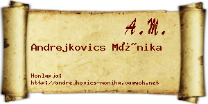 Andrejkovics Mónika névjegykártya